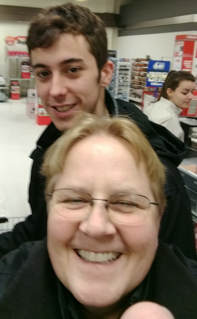 21 year old descendant and mom Grocery shopping